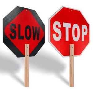 Stop Slow Sign with Handle