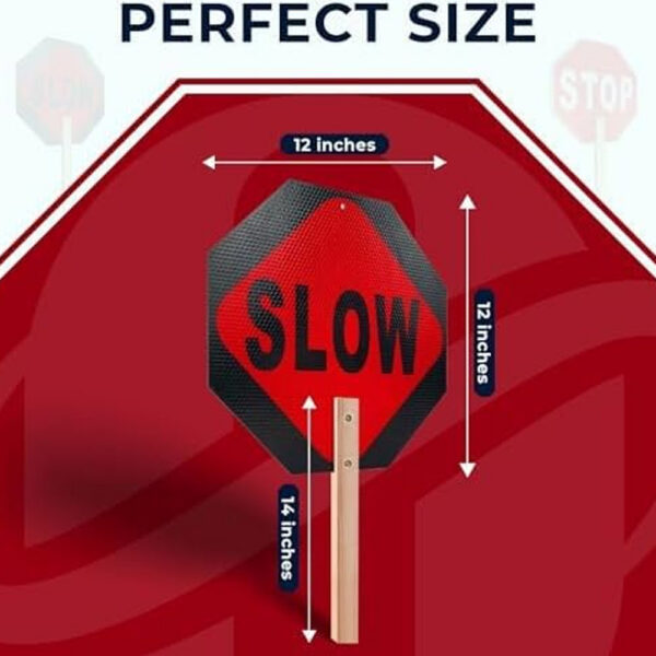 Stop Slow Sign with Handle