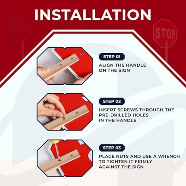 Stop Slow Sign with Handle