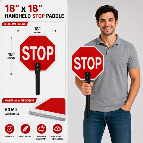 Stop Go Sign with Handle